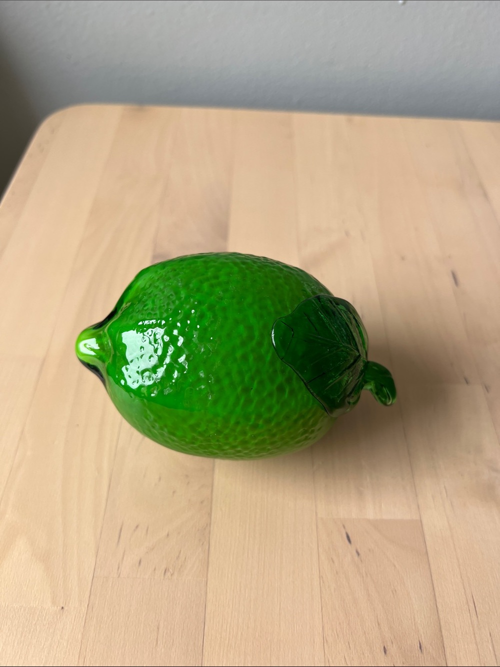 Green Glass Lime Figurine